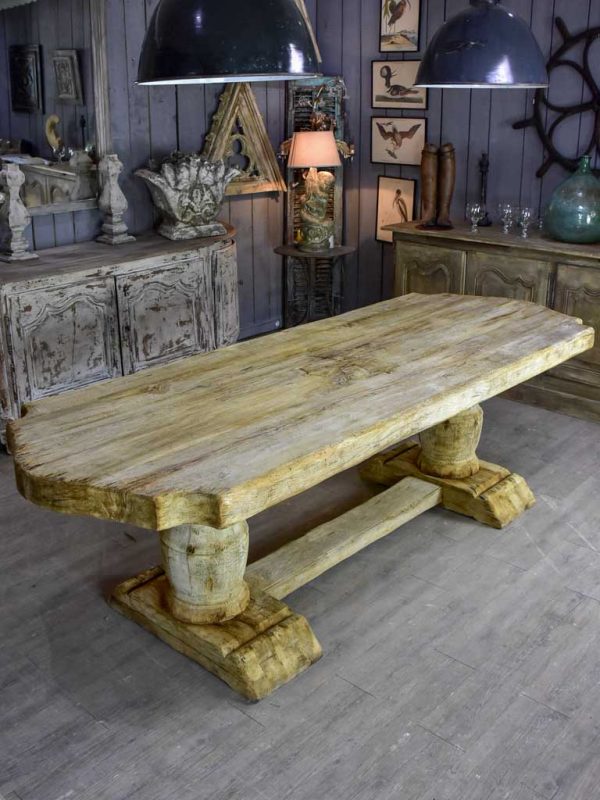 Rustic monastery oak dining table - late 19th   early 20th Century. 98½  x 35½  Hot on Sale