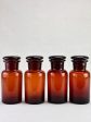 Collection of four amber pharmacy jars with lids - 19th Century 7  Online now