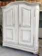 Antique French walnut Armoire from Alsace with original hardware 83½  x 67  Online