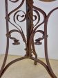 Antique French plant stand with lily pad leaves Fashion