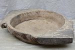 Primitive wooden dish with pointed handles For Cheap