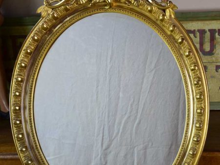 19th-century French gilt mirror - oval 33  x 44  Supply