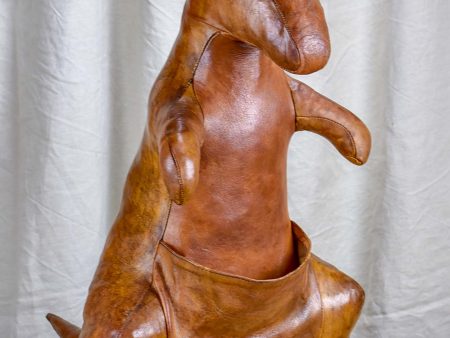 Magazine stand, kangaroo-shaped, leather (1960s) Supply