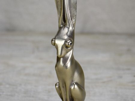 Nickle bronze hare car mascot - 1930 s For Sale