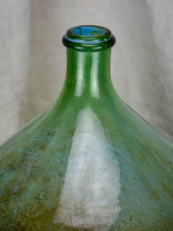 Large 19th Century hand blown glass demijohn For Sale