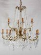 Crystal and brass 12 light chandeliers from the 1940 s - 27½  x 43¼  Hot on Sale