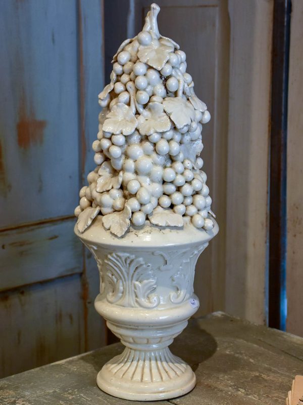 Large antique Italian porcelain grape ornament Online Sale