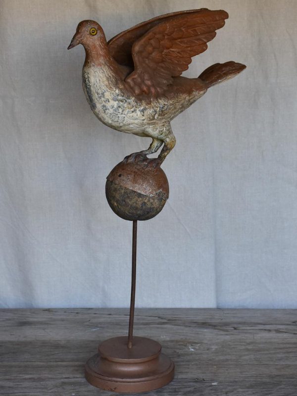 Antique French lightning rod pigeon on Sale