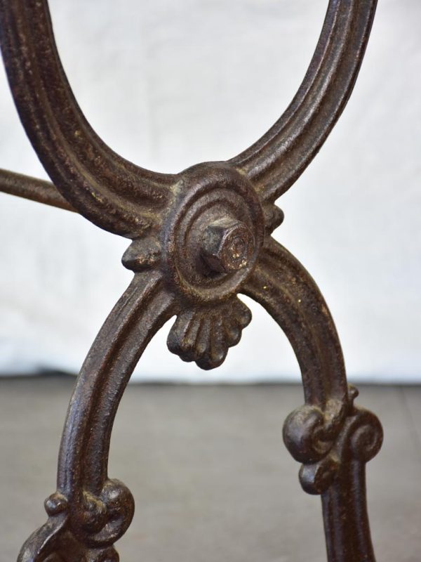 Late nineteenth century French marble presentation table with cast iron base 23¾  x  40½  Discount