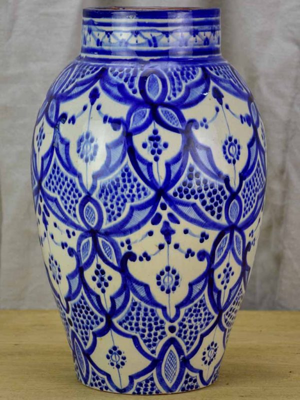 Blue and white jar   vase SAFI 14¼  on Sale