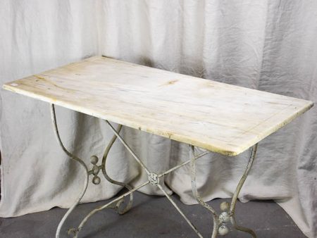 Antique French marble bistro table - rectangular Discount