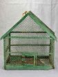 Rustic antique French birdcage with green patina 23¾  For Cheap