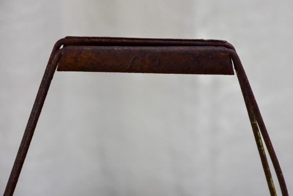 Antique French bottle carrier - iron For Sale