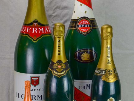 Collection of four oversize advertising champagne bottles - 1950s Sale