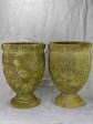 Pair of vintage Italian garden urns - signed, cement 18  Online Sale