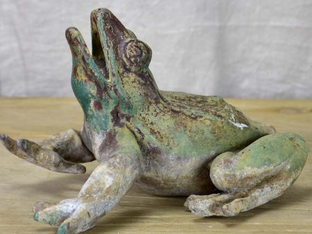 Antique French metal garden frog - 19th Century Cheap