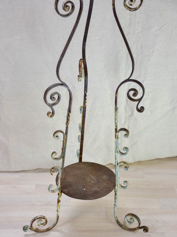 19th Century French wrought iron plant stand 39½  Online