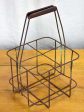 Antique French bottle carrier - iron For Sale