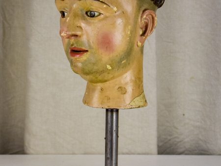 Late 18th   early 19th Century French Saint s head from a church Hot on Sale