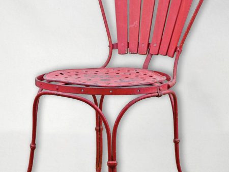 Antique French garden chair - red Online Sale