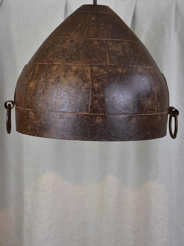 Antique Indonesian drum light fitting For Sale