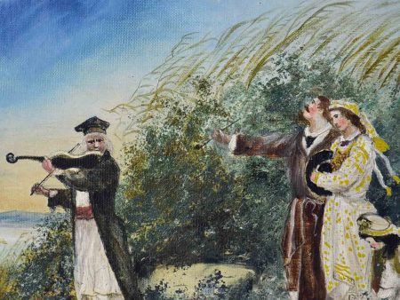 19th Century Painting of a wedding 15” x 21 ¾   Supply