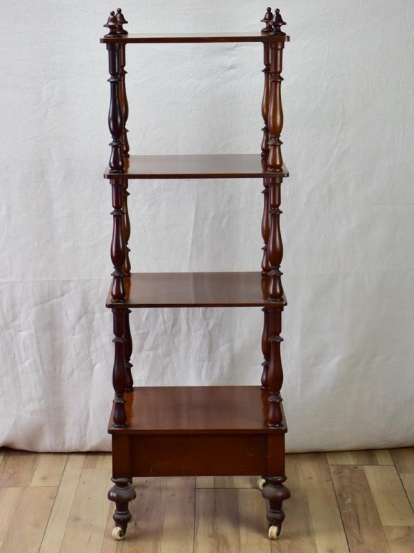 Tall 19th Century English open shelves on wheels 52  Sale