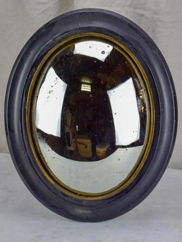 Napoleon III oval mirror with convex glass For Discount