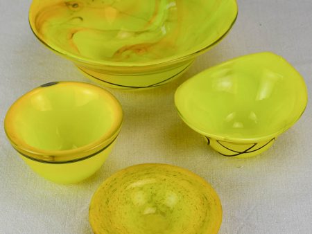 Four piece yellow glass service from the 1950 s For Discount