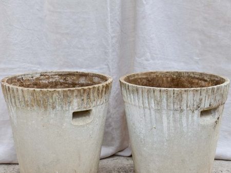 Pair of mid-century tapered Willy Guhl garden planters 18  Supply