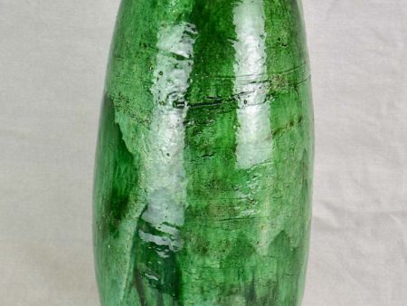 Very large French vintage pot with green glaze 24¾  Online now