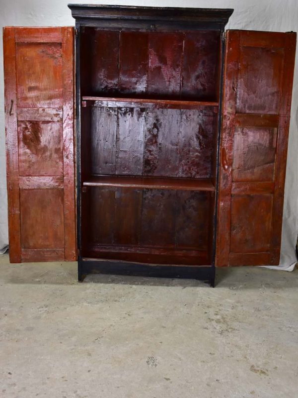 Petite 17th Century Spanish armoire with black patina 38¼  Discount