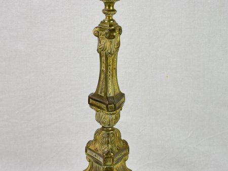 19th Century French altar candlestick lamp base 27¼  Online now