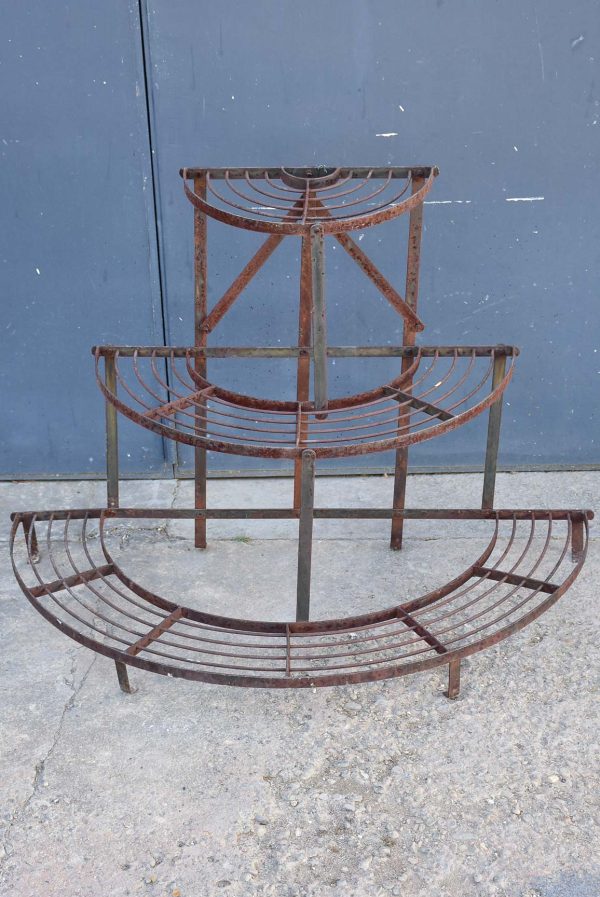 Mid century French plant stand - three tier semi-circle on Sale