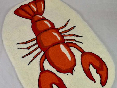 Artisan made woolen rug by E. Paris - lobster 35  x 57  Supply