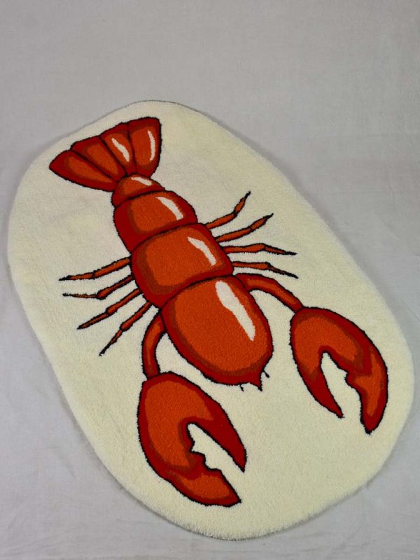 Artisan made woolen rug by E. Paris - lobster 35  x 57  Supply