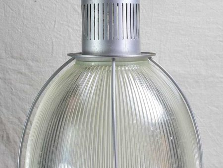 Vintage glass industrial light (3 available) 17¾  Online now