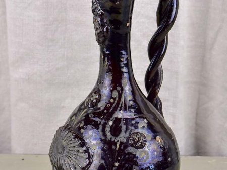 18th Century demoiselle d Avignon glazed wine pitcher Online now