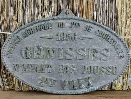 1956 French agricultural prize plaque For Cheap