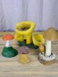 Collection of vintage wild mushroom sculptures - cement For Discount