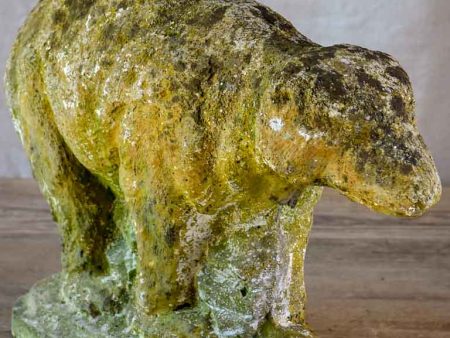 Antique garden sculpture of a bear Hot on Sale