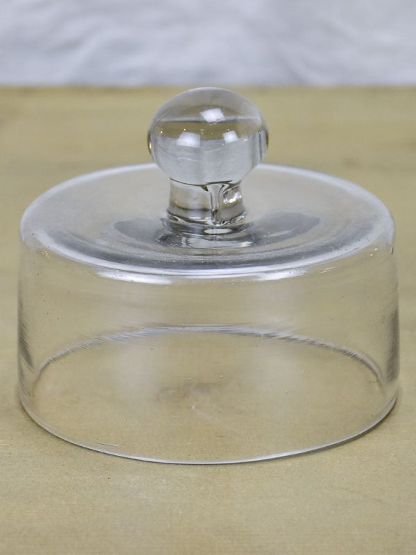 Antique French butter dome - hand blown glass Cheap