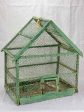 Rustic antique French birdcage with green patina 23¾  For Cheap