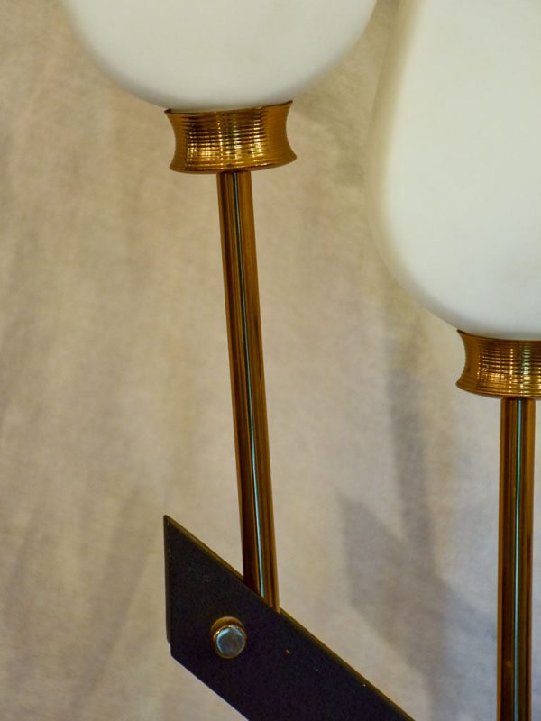 Mid century floor lamp with three opaque lights 65  Online