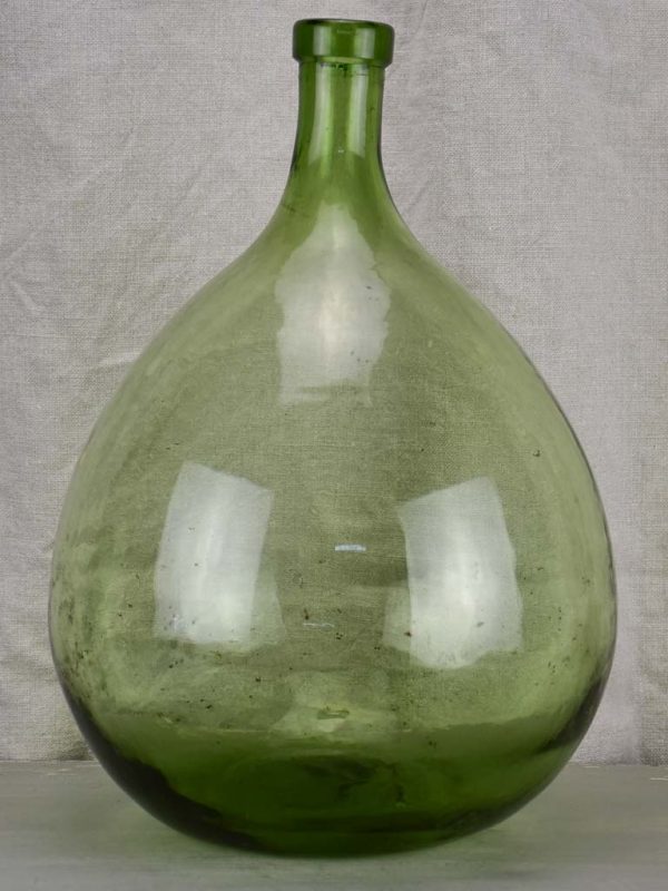 Antique French demijohn bottle - green Supply