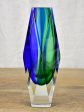 Mid-Century Murano glass vase - blue and green Supply