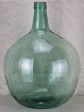 Antique French demijohn bottle - blue green on Sale