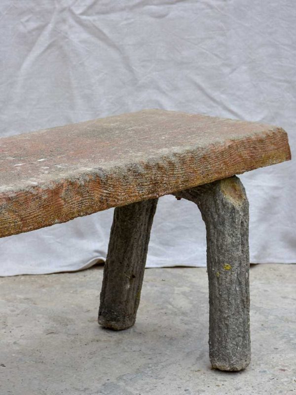 Early 20th Century faux bois garden bench Online now