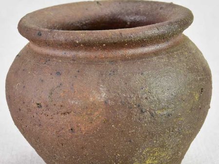 Small brown stoneware pot 5  For Cheap