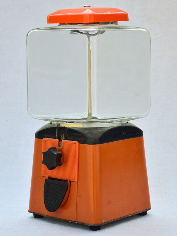 Mid-century French gumball dispenser - orange on Sale